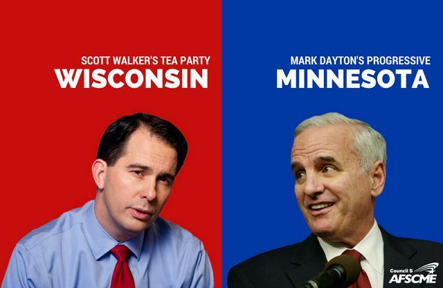 Mark Dayton v. Scott Walker economics 2018